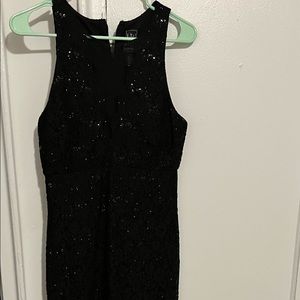 Black sequin cocktail dress